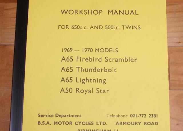 BSA Handbuch A50/A65 500/650ccm 1969-70 