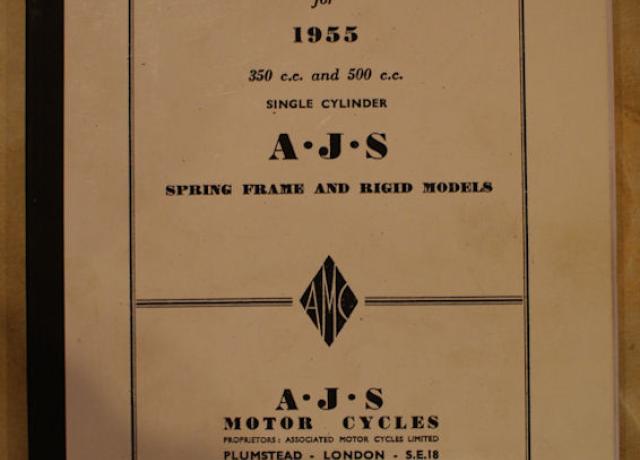 AJS Spares list, Teilebuch for 1955 350 c.c. and 500 c.c. single cylinder