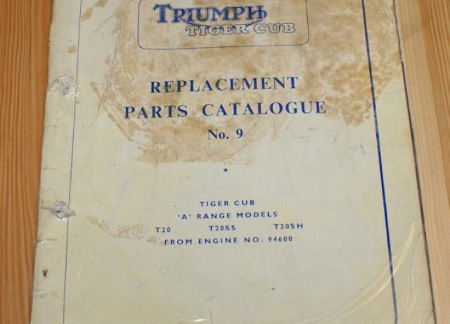 Triumph Replacement Parts Catalogue No. 9