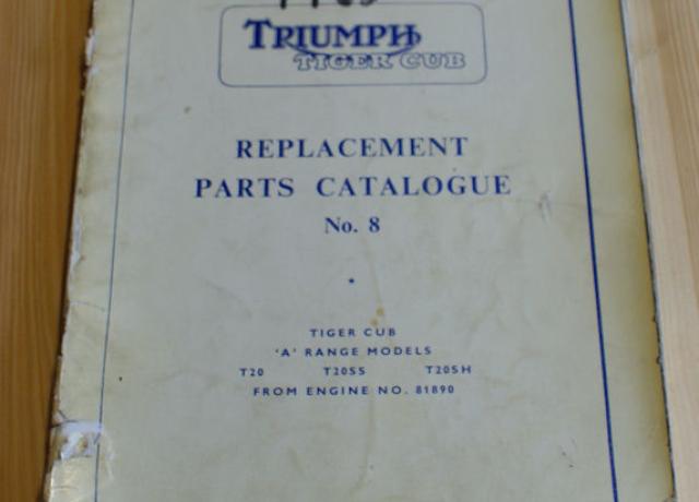 Triumph Replacement Parts Catalogue No. 8   1963