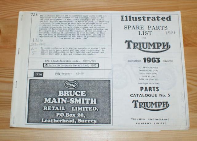 Triumph Spare Parts list, Teilebuch 1963