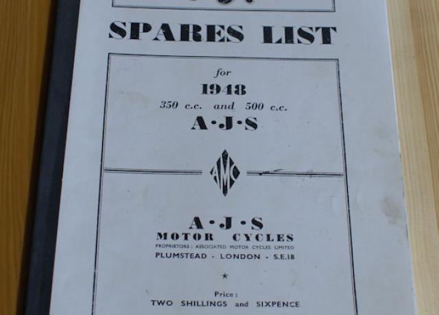 AJS Teilebuch 1948 350ccm, 500ccm 