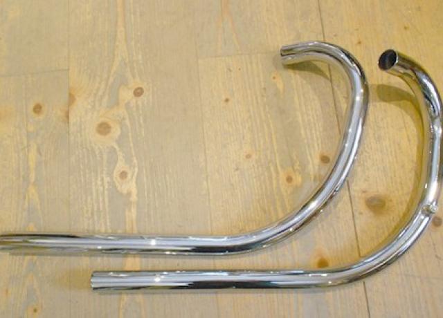 AJS/Matchless G9/Mod.20 Exhaust pipes.swing/arm 500 cc. 1950-55 1 1/2"-38 mm/Pair
