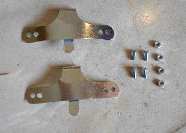BSA Clips for Tank Badge /Set with screws plated