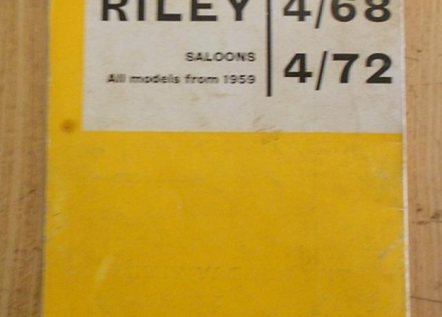 Riley Motor Manual, Saloons all models from 1959, Handbuch