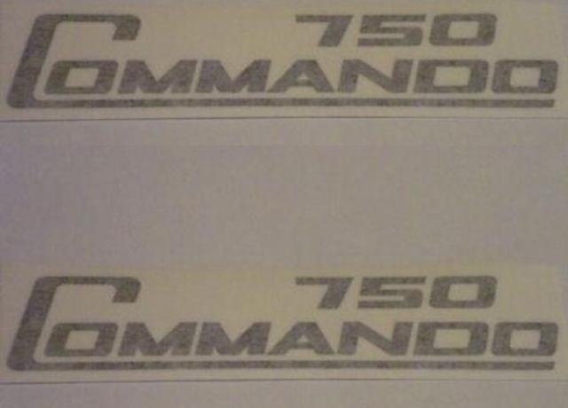 Norton Commando 750ccm Aufkleber für Seitendeckel /Paar black