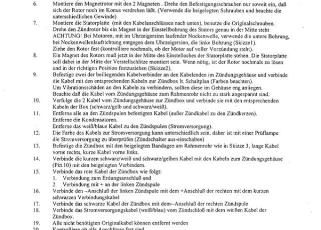 Einbauanleitung Boyer 2-Zyl. mit 180° Zündabstand Deutsch