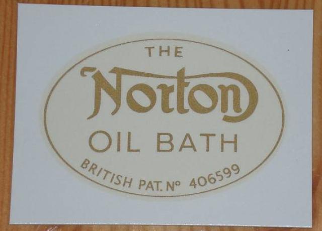 Norton Abziehbild Ölbad auf Kettenkasten 1934