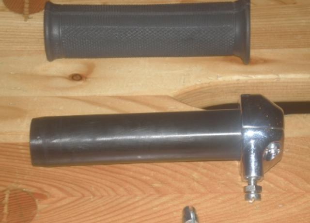 Gasgriff mit Gummi und Seilstop f. 1" 25mm Lenker /Set  - neu