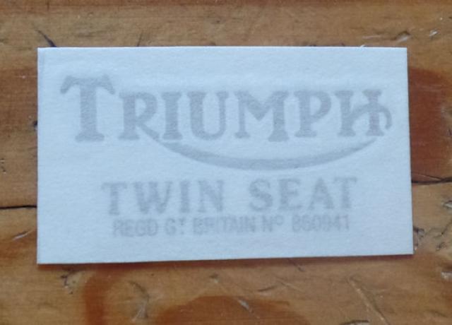 Triumph Twin Seat Aufkleber unter dem Sitz