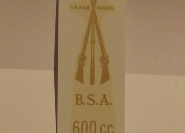 BSA Abziehbild für Hintere Nummertafelhalterung 600ccm ab 1946