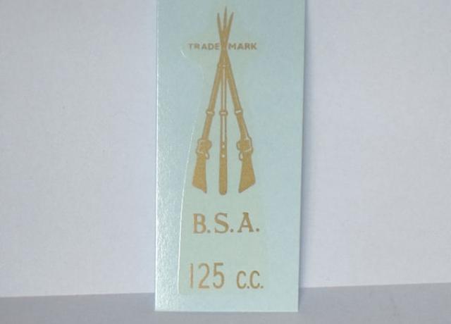 BSA Abziehbild für Hintere Nummertafelhalterung 125cc ab 1946