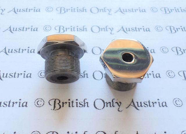 Velocette Fork Top Nuts  Stainless Steel for Tacho Bracket /Pair