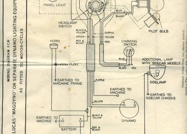 Schaltplan Lucas Lichtmaschine f. Scheinwerfer DU142/DU42